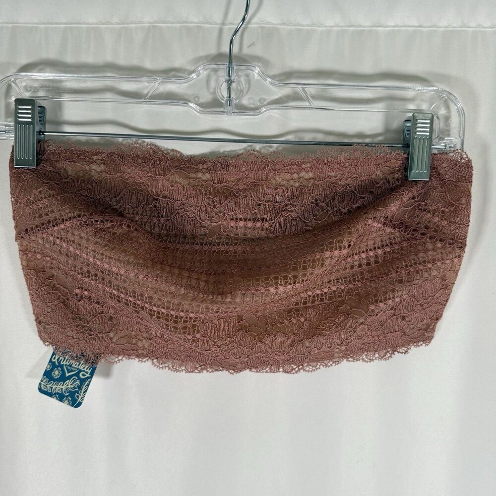 New Free People Camila Bandeau Bralette Size Small Vintage Rose Pink Lace